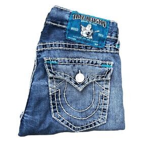 Vintage True Religion Jeans Size 33 RICKY SUPER T Blue